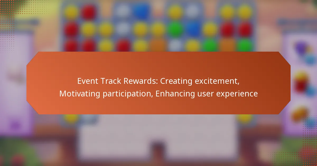 Event Track Rewards: Creating excitement, Motivating participation, Enhancing user experience
