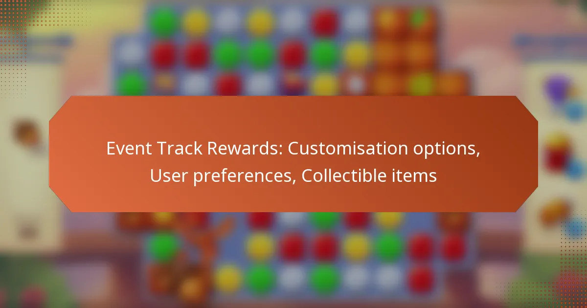 Event Track Rewards: Customisation options, User preferences, Collectible items