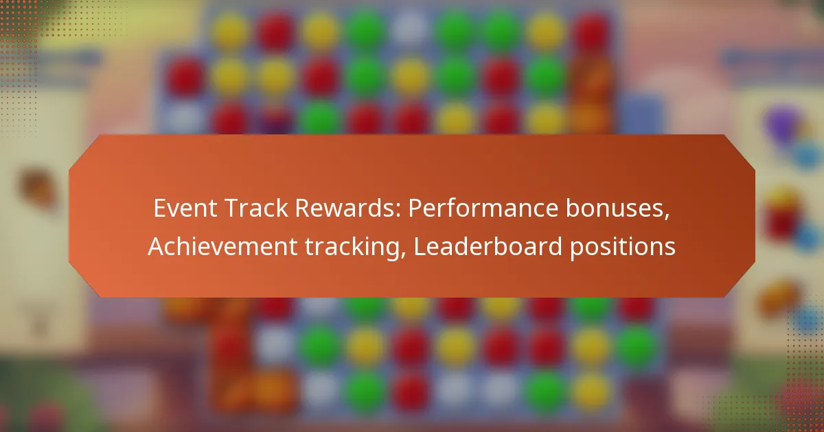 Event Track Rewards: Performance bonuses, Achievement tracking, Leaderboard positions