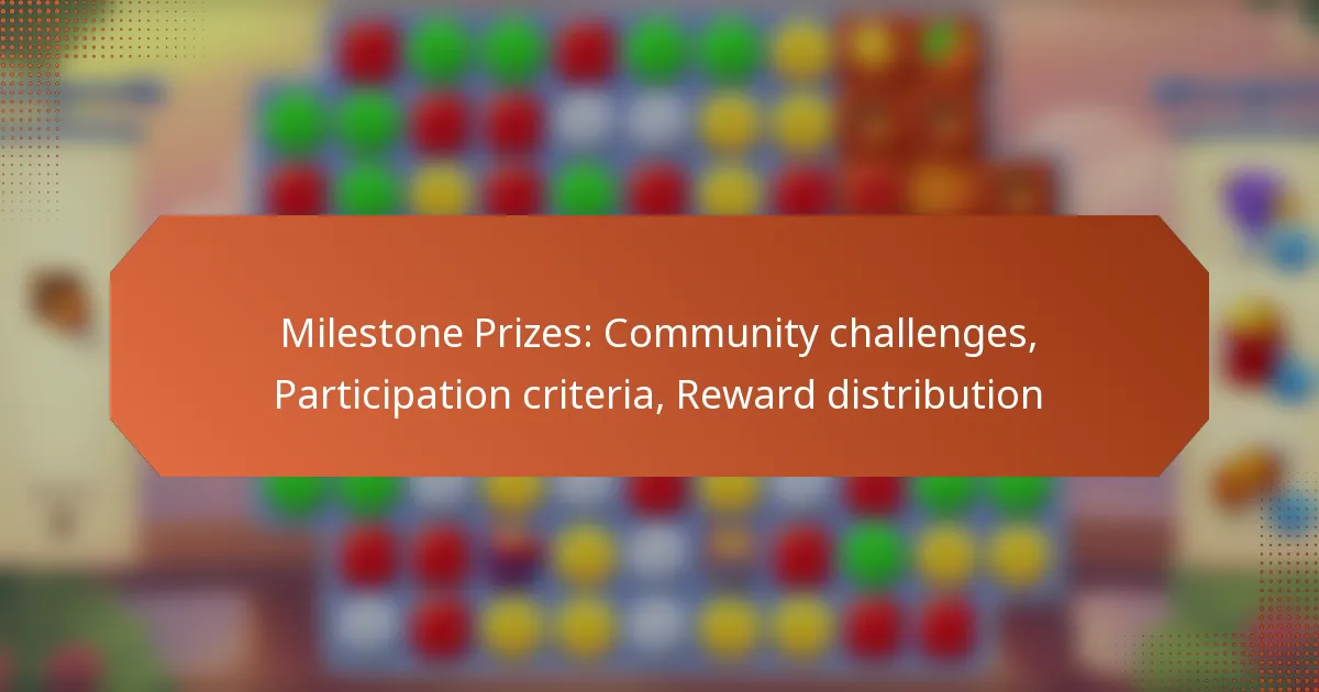 Milestone Prizes: Community challenges, Participation criteria, Reward distribution
