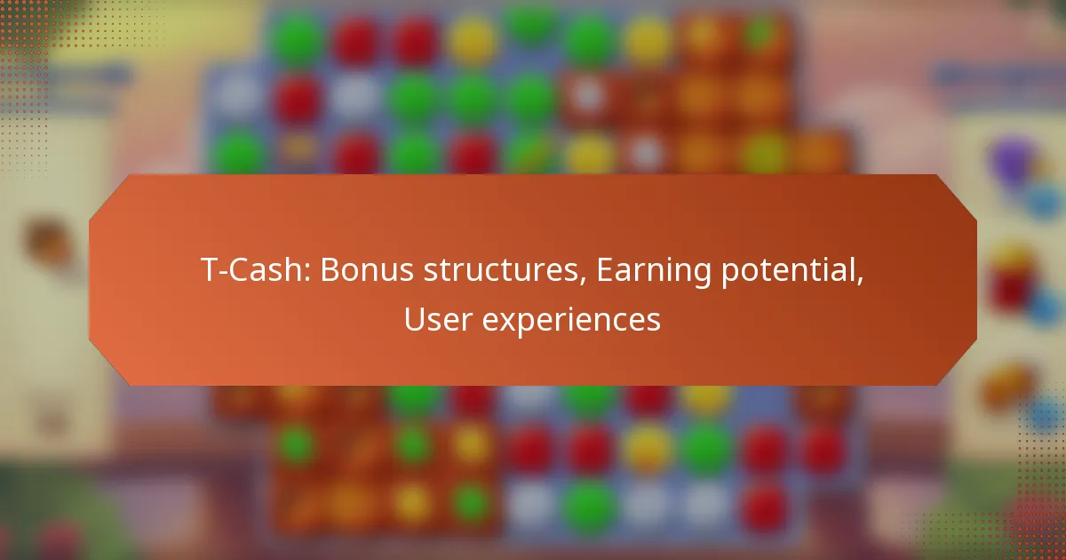 T-Cash: Bonus structures, Earning potential, User experiences