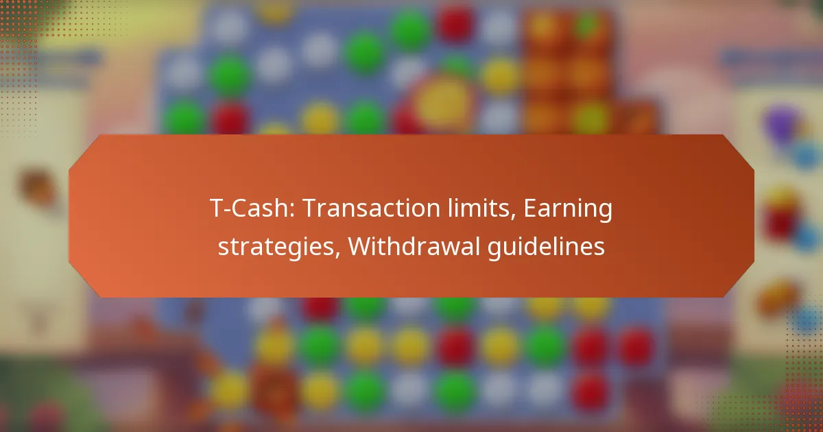 T-Cash: Transaction limits, Earning strategies, Withdrawal guidelines