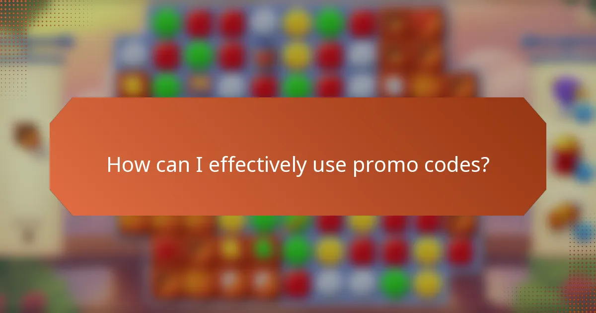 How can I effectively use promo codes?