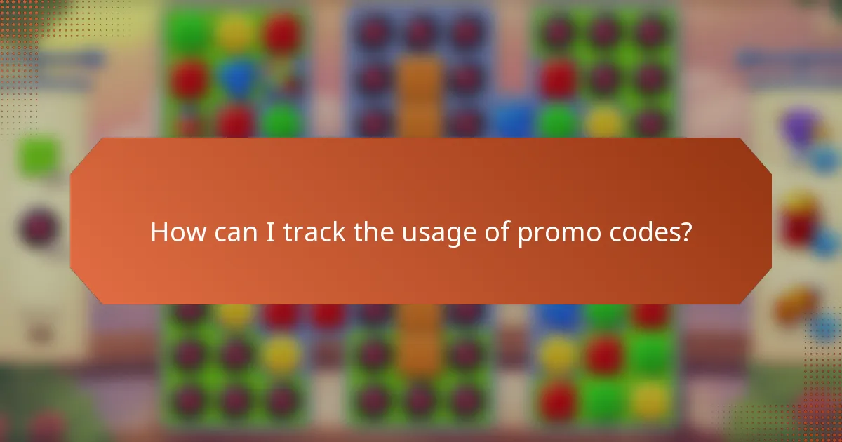 How can I track the usage of promo codes?