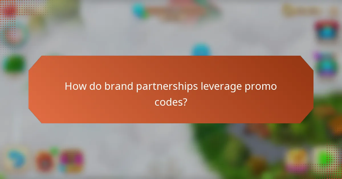 How do brand partnerships leverage promo codes?