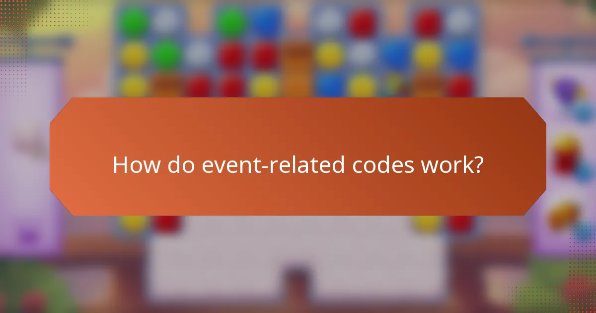 How do event-related codes work?