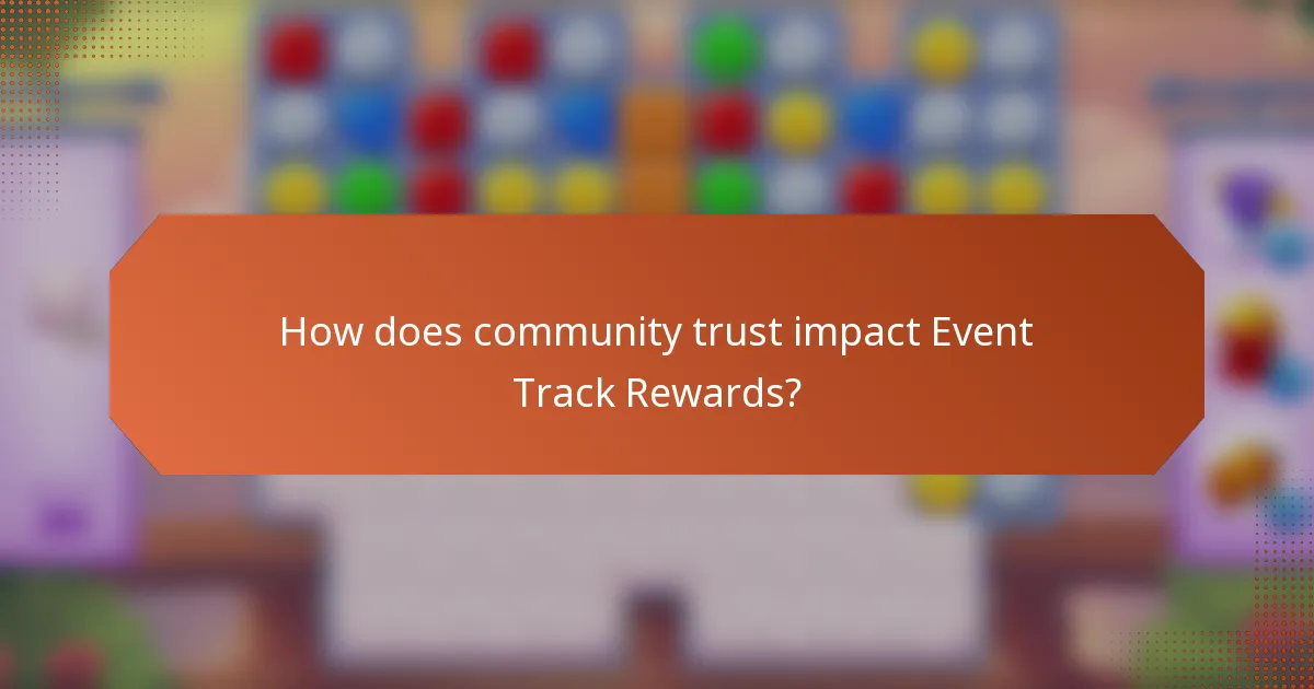 How does community trust impact Event Track Rewards?