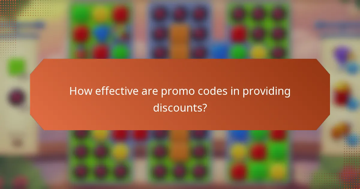 How effective are promo codes in providing discounts?
