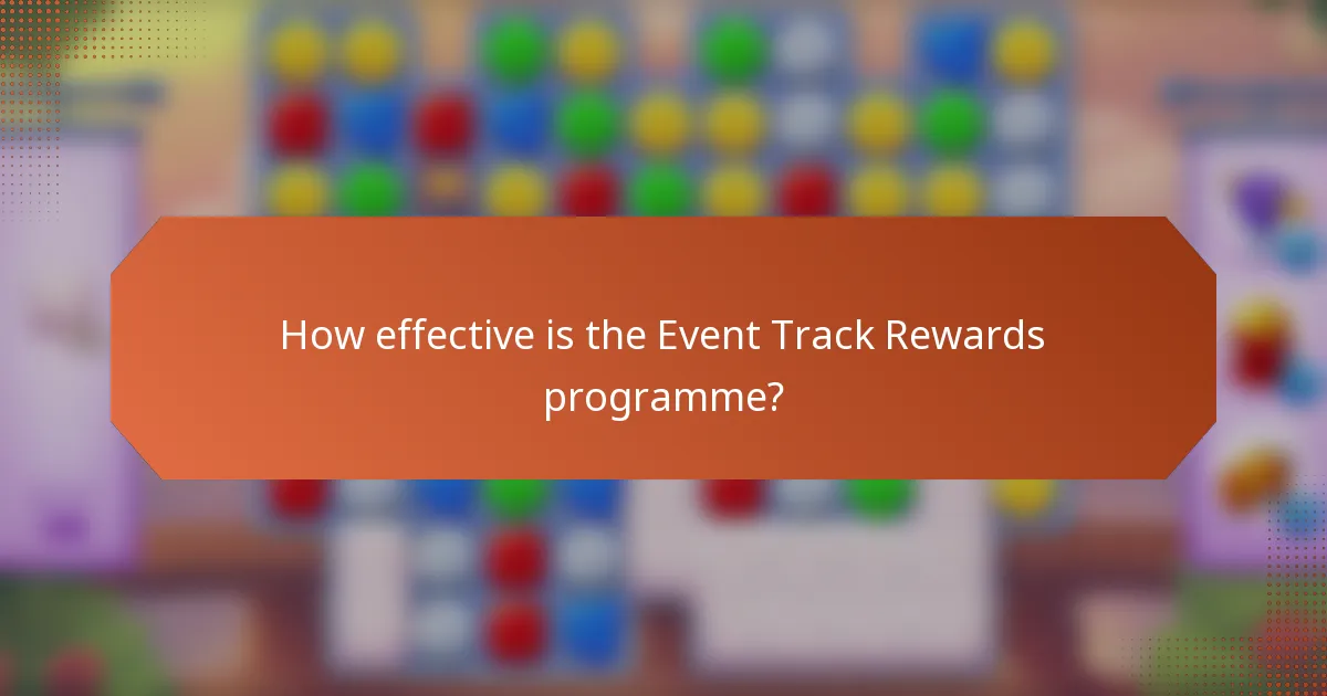 How effective is the Event Track Rewards programme?