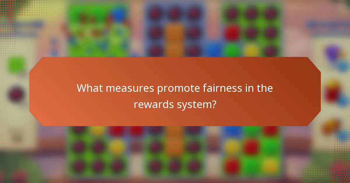 What measures promote fairness in the rewards system?