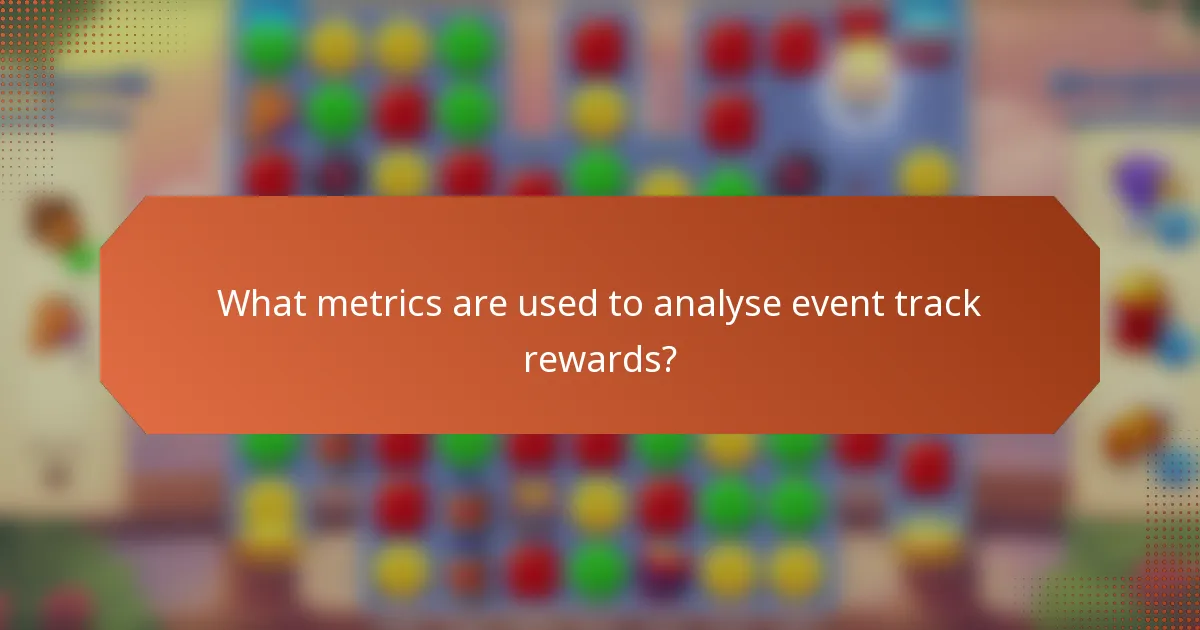 What metrics are used to analyse event track rewards?